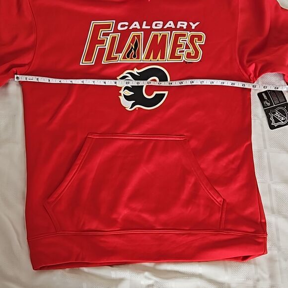 NHL Men's Hockey Calgary Flames Hoodie Long Sleeves Sweater Medium Red - Picture 11 of 16